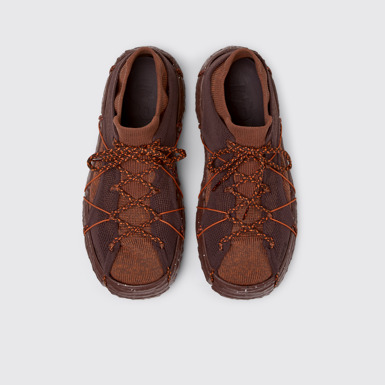 Overhead view of ROKU Burgundy Sneaker for Men