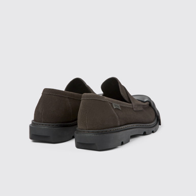 Back view of Junction Gray Nubuck Moccasin for Men