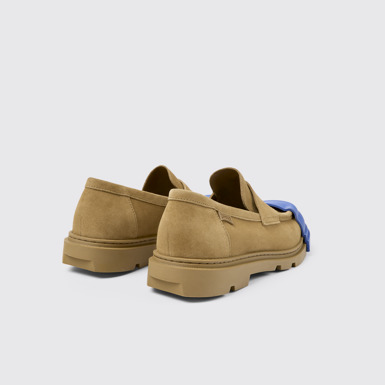 Back view of Junction Brown Nubuck Moccasin for Men