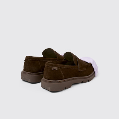Back view of Junction Brown Nubuck Moccasin for Men