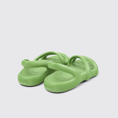 Back view of Kobarah Flat Green unisex Sandal