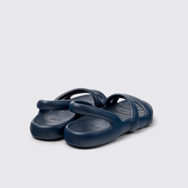 Back view of Kobarah Flat Blue Sandals.