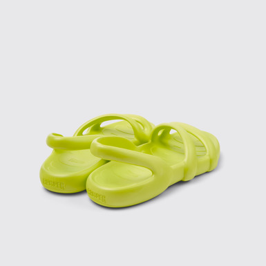 Back view of Kobarah Flat Yellow Sandal.