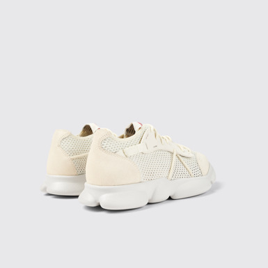 Back view of Karst White Textile Sneaker for Men
