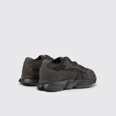 Back view of Karst Gray Textile Sneaker for Men