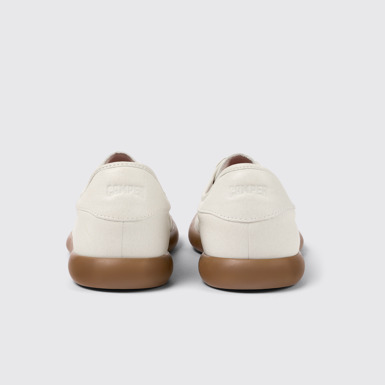 Back view of Pelotas Soller White Leather Men's Sneakers.