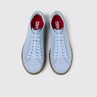 Overhead view of Pelotas Soller Blue Leather Sneaker for Men