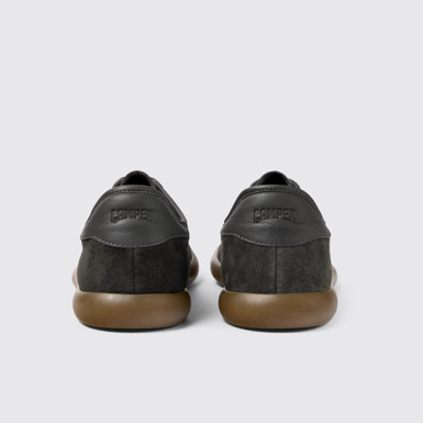 Back view of Pelotas Soller Gray Nubuck/Leather Sneaker for Men