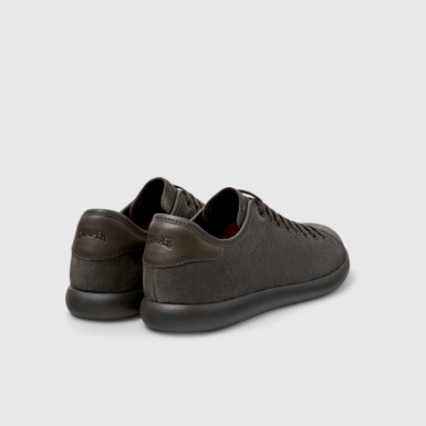 Back view of Pelotas Soller Gray Nubuck and Leather Sneakers for Men.