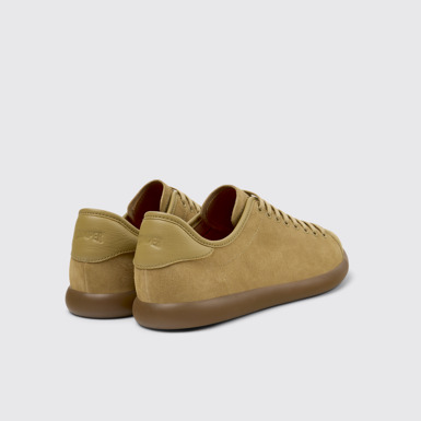 Back view of Pelotas Soller Brown Nubuck and Leather Sneakers for Men.