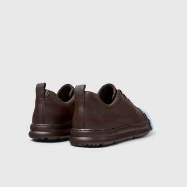 Back view of Junction Runner Burgundy leather sneakers