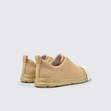 Back view of Junction Runner Beige Nubuck Men's Sneakers.