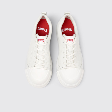 Junction Runner Sneakers blancas de piel para hombre.