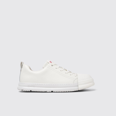 Junction Runner Sneakers blancas de piel para hombre.