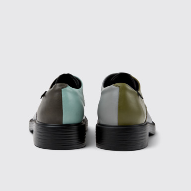 Back view of Twins Multicolored Leather Men's Shoes.