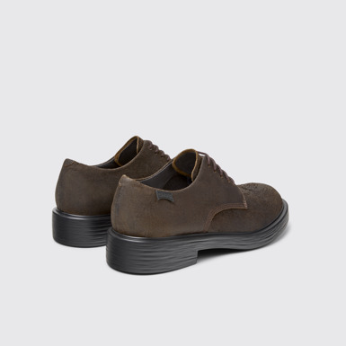 Back view of Dean Brown Nubuck Shoes for Men.