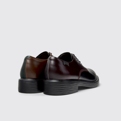 Back view of Twins Multicolor Leather Shoes for Men.