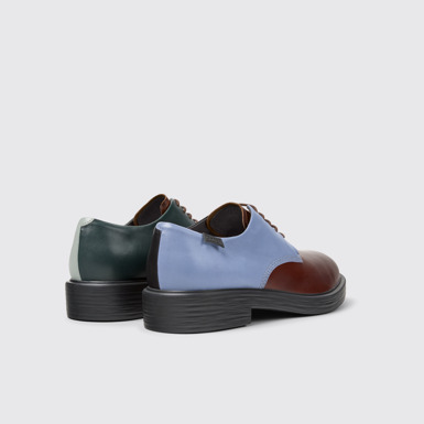 Back view of Twins Multicolor Leather Shoes for Men.