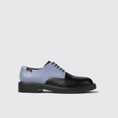 Side view of Twins Multicolor Leather Shoes for Men.