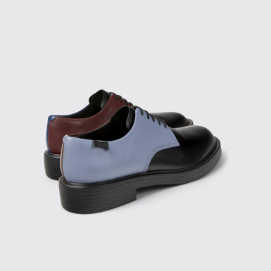 Back view of Twins Multicolor Leather Shoes for Men.