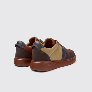 Runner K21 Sneakers marroni in tessuto e nabuck da uomo