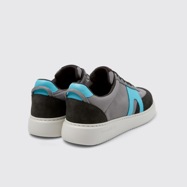 Back view of Runner K21 Sorona® Multicolor Recycled PET and Nubuck Sneakers for Men.