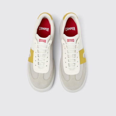 Overhead view of Runner K21 Multicolor Textile and Nubuck Sneakers for Men.