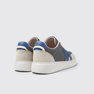 Back view of Runner K21 Multicolor Textile and Nubuck Sneakers for Men.