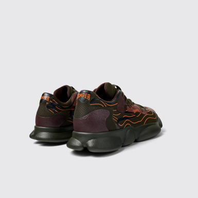Back view of Karst Multicolored Textile Sneaker for Men
