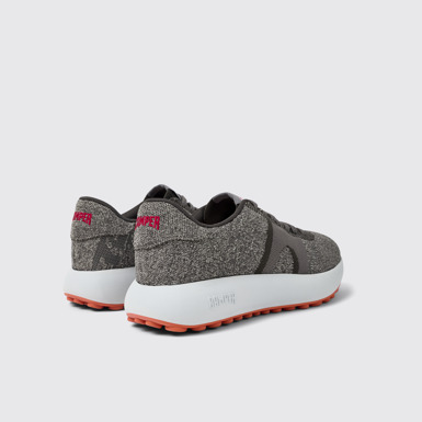 Back view of Pelotas Athens Gray Textile Sneaker for Men