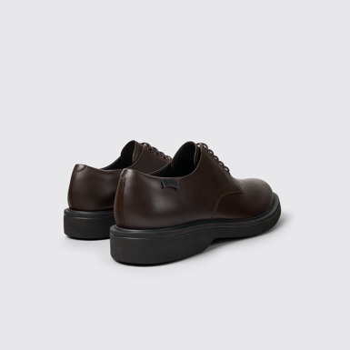 Back view of Norman Brown Leather Shoes for Men.