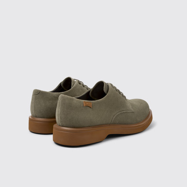Back view of Norman Green Nubuck Shoes for Men.