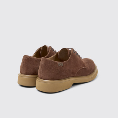 Back view of Norman Brown Suede Shoes for Men.