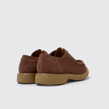 Back view of Norman Brown Suede Shoes for Men.