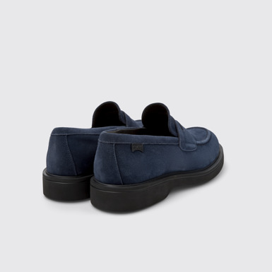 Back view of Norman Blue Nubuck Men's Shoes.
