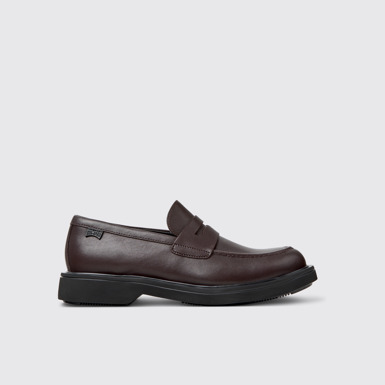 Side view of Norman Brown Leather Shoes for Men.