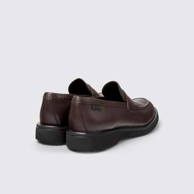 Back view of Norman Brown Leather Shoes for Men.