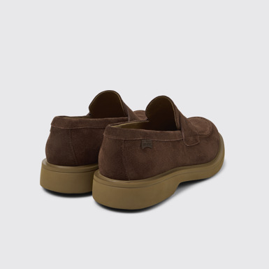 Back view of Norman Brown Suede Shoes for Men.