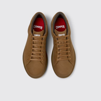 Overhead view of Pelotas Soller Brown Nubuck Sneakers for Men.