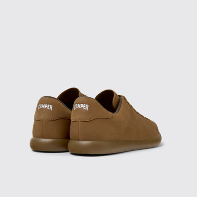 Back view of Pelotas Soller Brown Nubuck Sneakers for Men.
