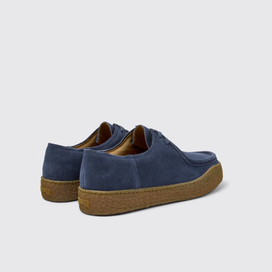 Peu Terreno Chaussures en nubuck bleu pour homme