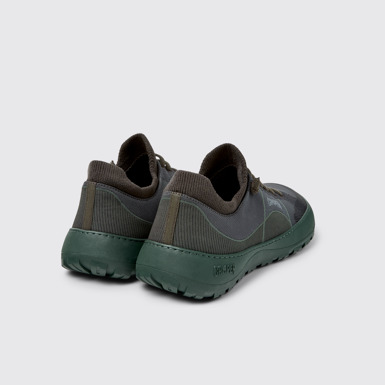 Back view of Peu Serra 360º Durable Gray Engineered Material Sneakers for Men