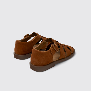 Back view of Don Brown Nubuck Sandals for Men.