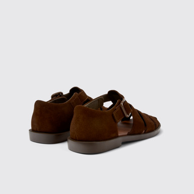 Back view of Don Brown Suede Sandals for Men.