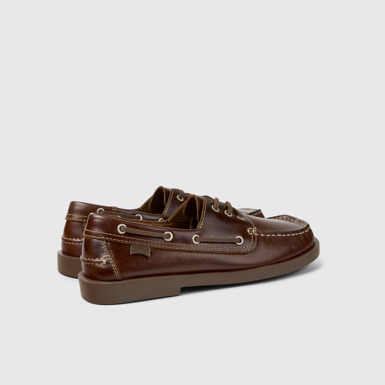 Back view of Don Brown Leather Moccasin/Nautical Shoes for Men.