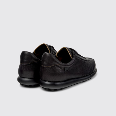Back view of Pelotas Black Leather Shoes for Men.