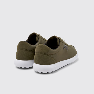 Back view of Pelotas XLite Green Recycled PET and Nubuck Men's Sneakers.