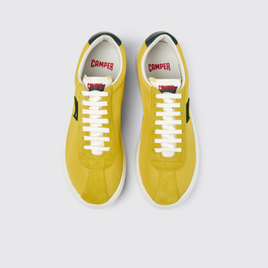 Overhead view of Pelotas XLF Multicolor Textile and Nubuck Sneakers for Men.