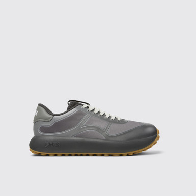 Side view of Twins Gray Stitch-Free Sneakers for Men.