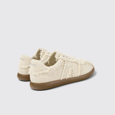 Back view of Pelotas Soller Beige Organic Cotton Men's Sneakers.